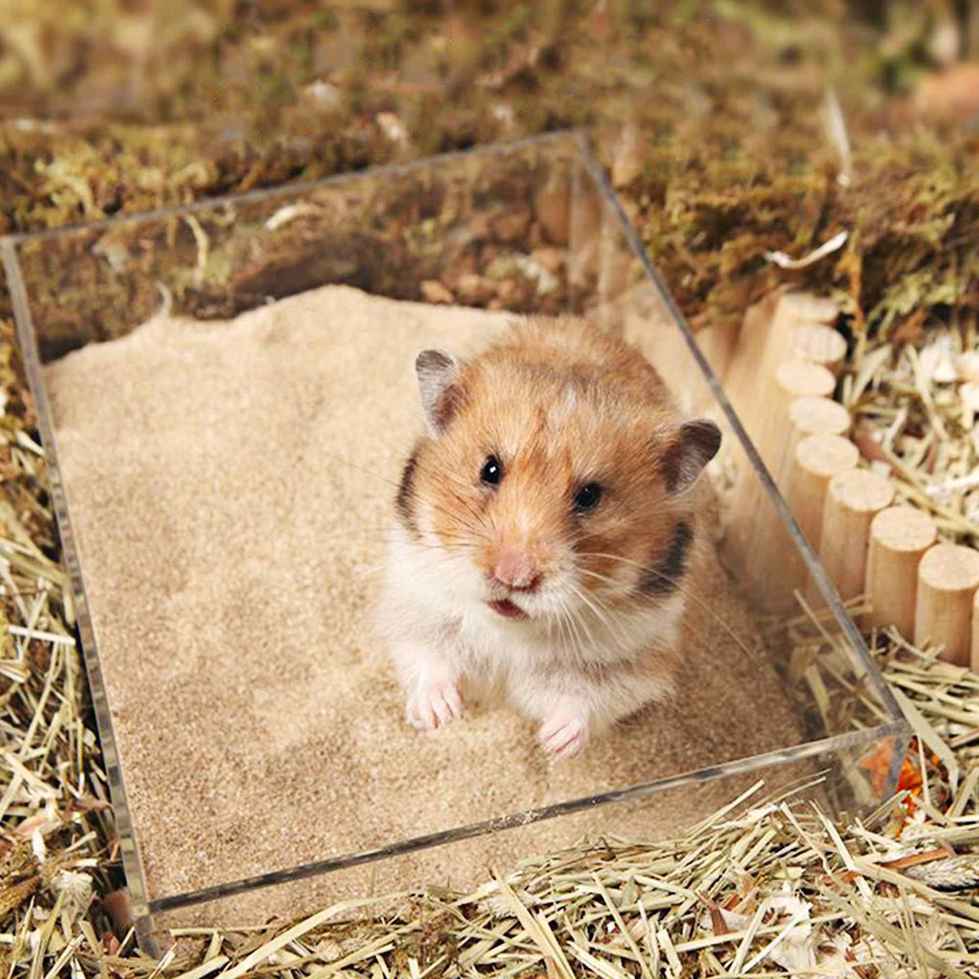 DR.DUDU hamster au pelage propre après bain avec sable absorbant