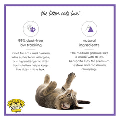 Dr. Elsey's chat sortant du bac montrant faible traînage et propreté du sol