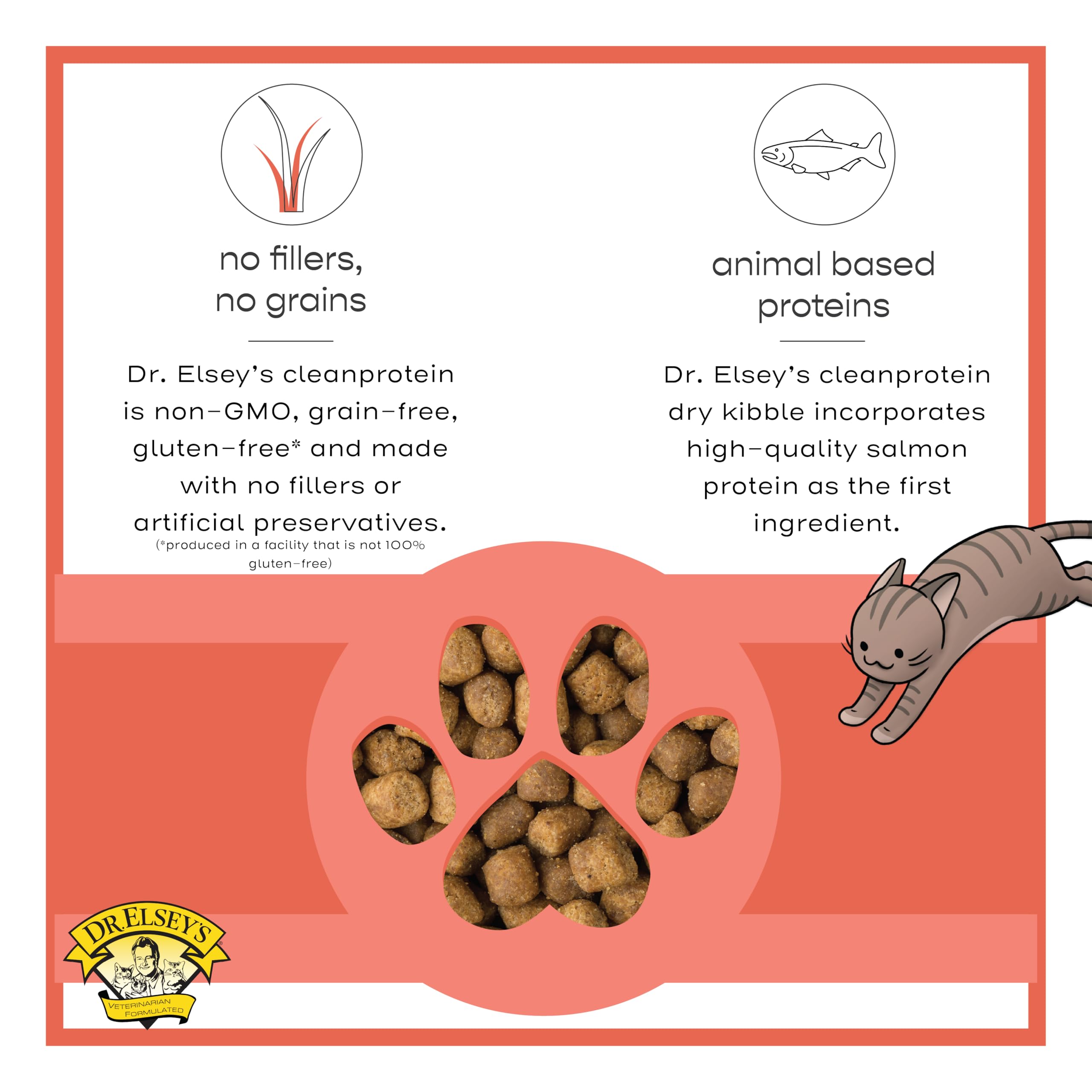 Dr. Elsey's comparaison taille croquette et pièce pour bénéfice portionnement facile