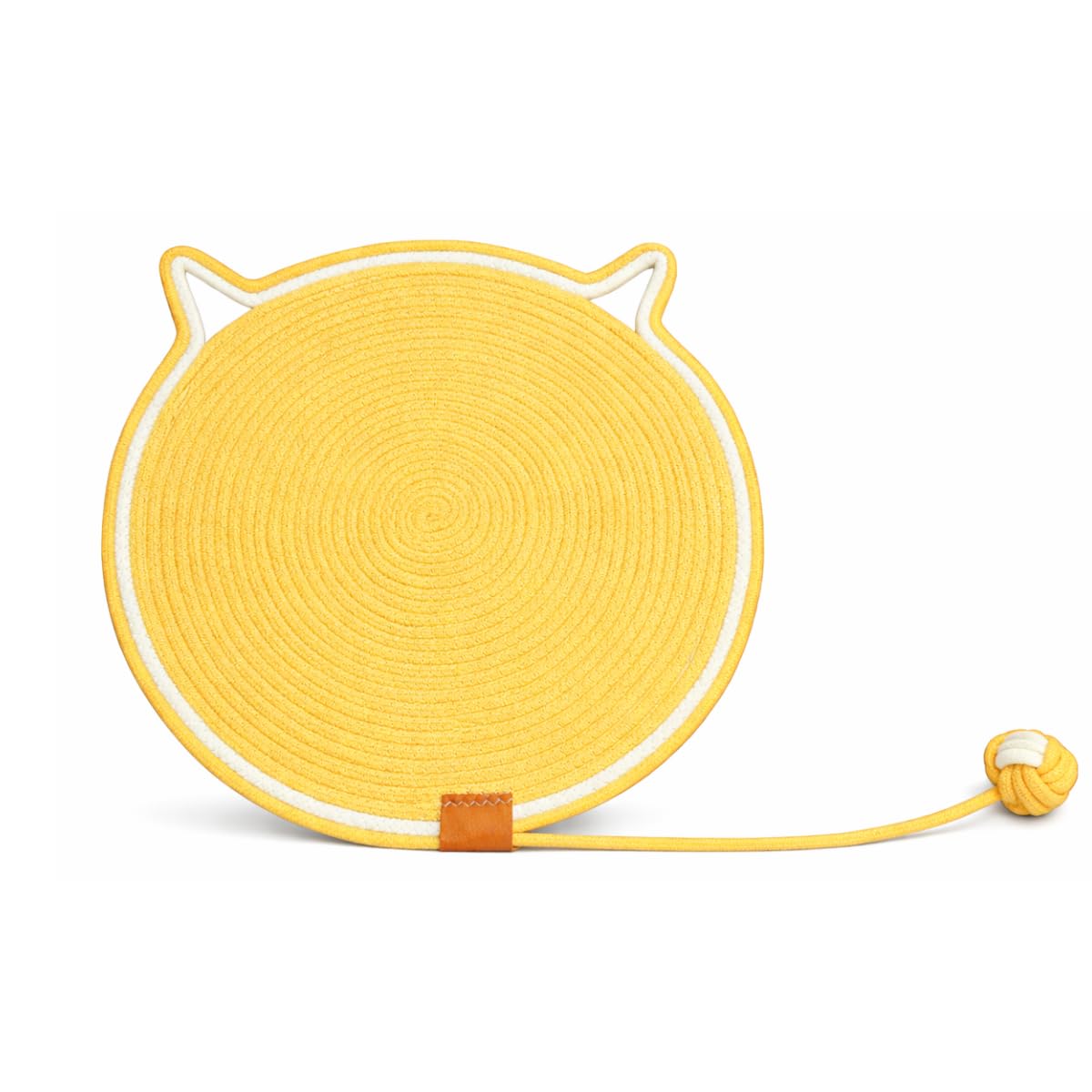 Dr. Fluffyyes tapis face avant montrant surface ronde en coton et confort