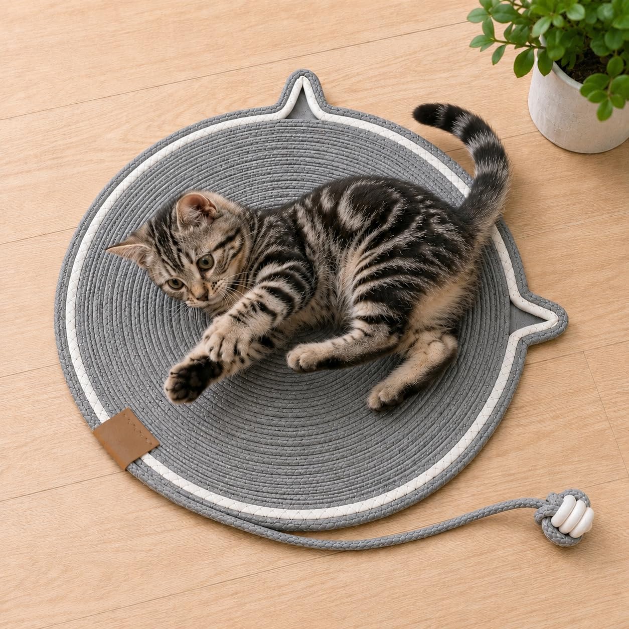Dr. Fluffyyes gros plan texture coton pour griffades durables