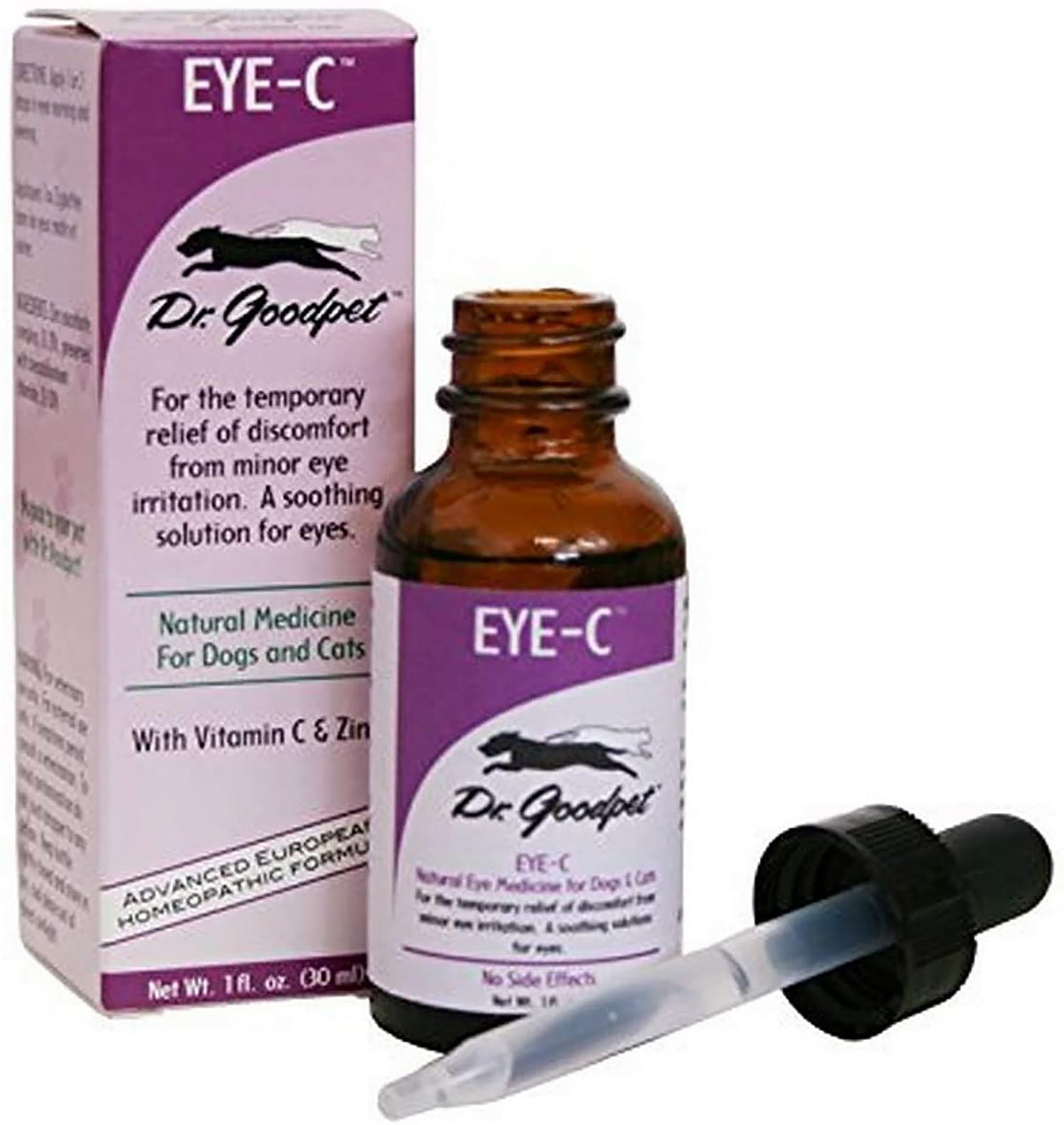 Dr. Goodpet bouteille face montrant flacon en verre bénéfice application précise