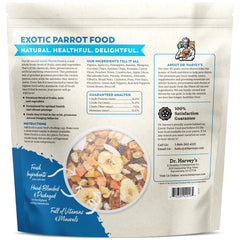 Dr. Harvey's perroquet en train de manger illustrant stimulation du comportement naturel