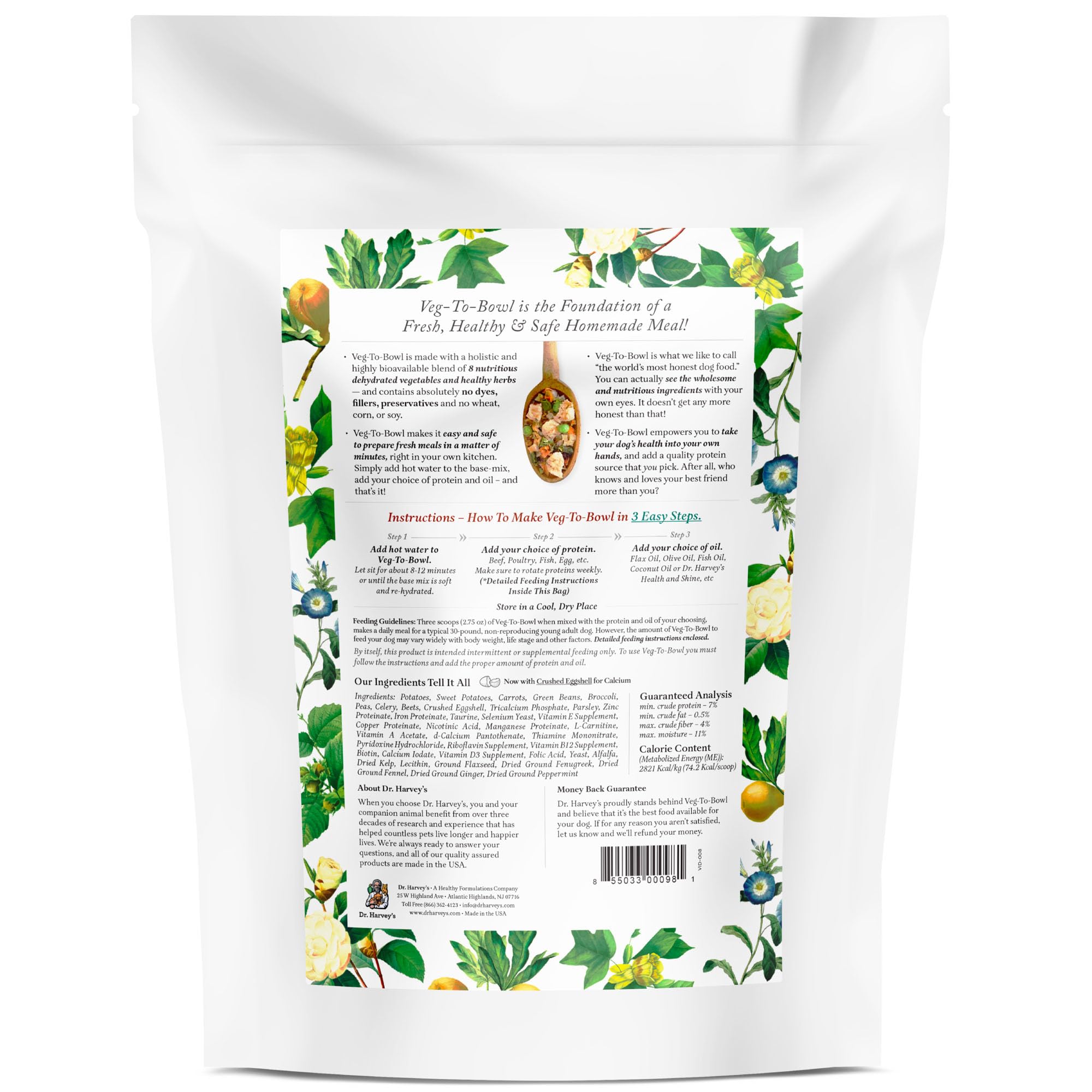 Dr. Harvey's gros plan texture du mélange pour préparer des repas maison