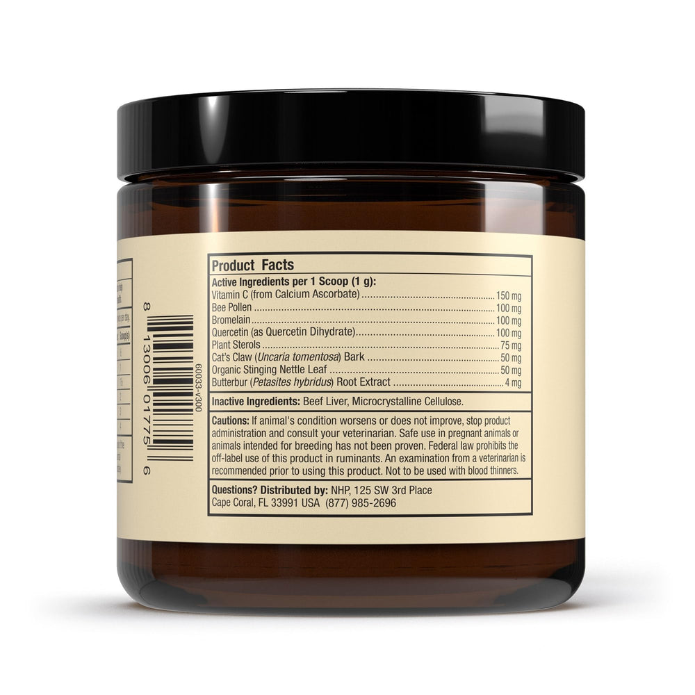 Dr. Mercola gros plan poudre Bark & Whiskers texture facile à saupoudrer bénéfice confort