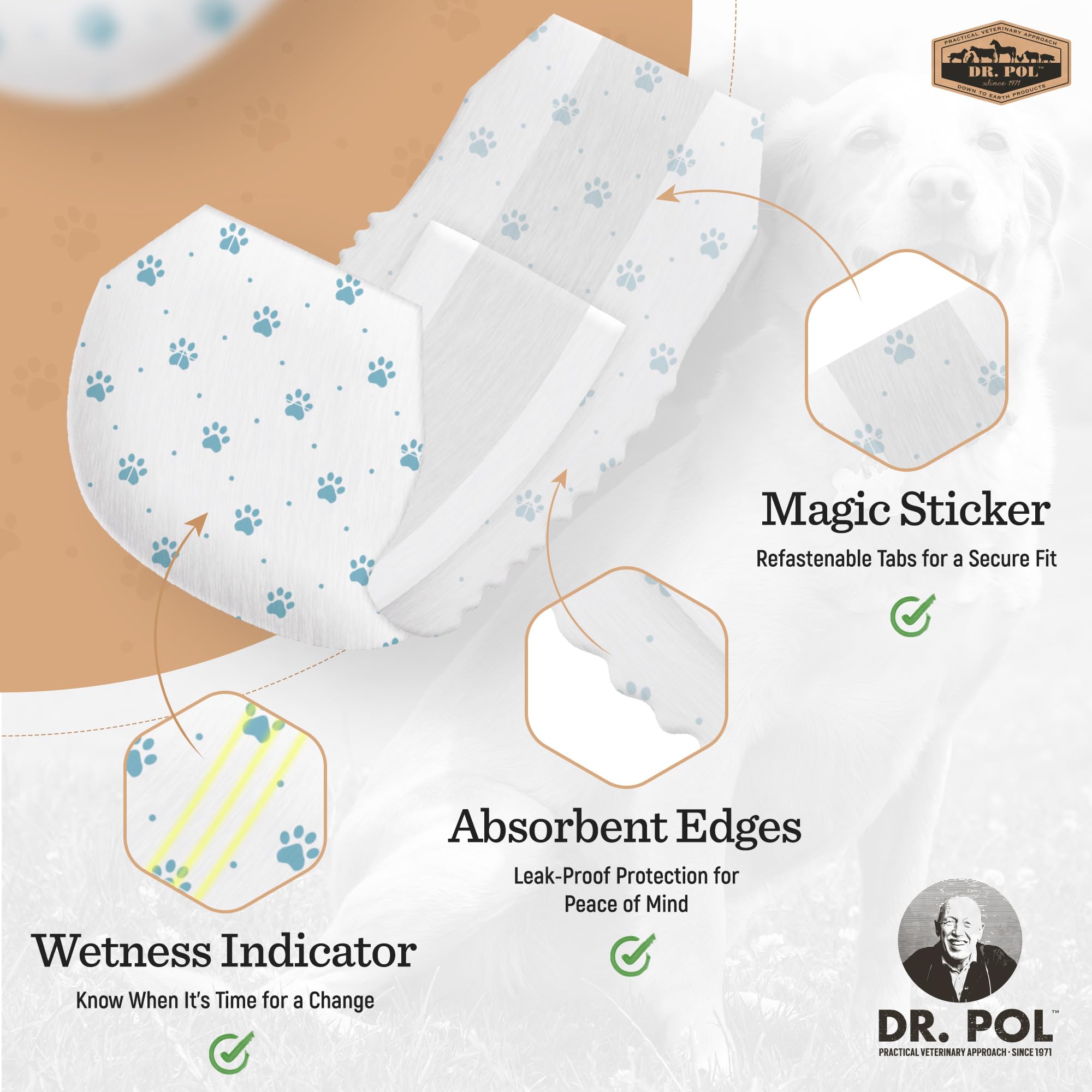 Dr. Pol indicateur d'humidité coloré pour changement facile