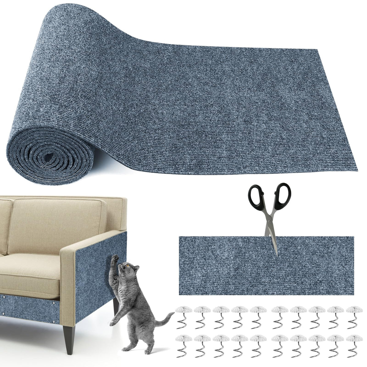 Draupnir tapis griffoir plan large montrant protection étendue