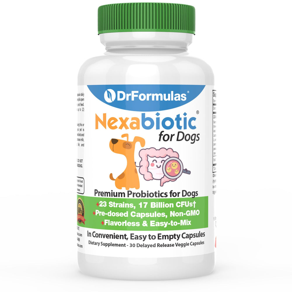 DrFormulas Nexabiotic emballage avant montrant 30 doses et bénéfice simplicité