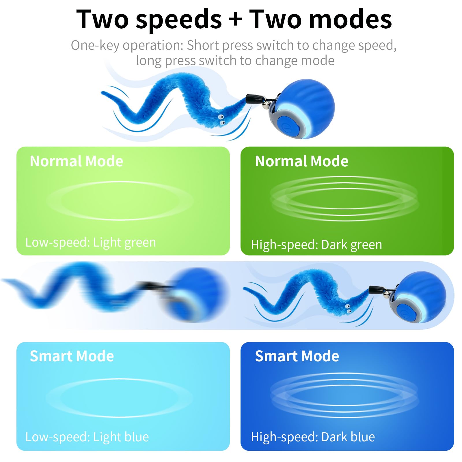 Drrntr trois queues interchangeables offrant variété de stimuli visuels tactiles