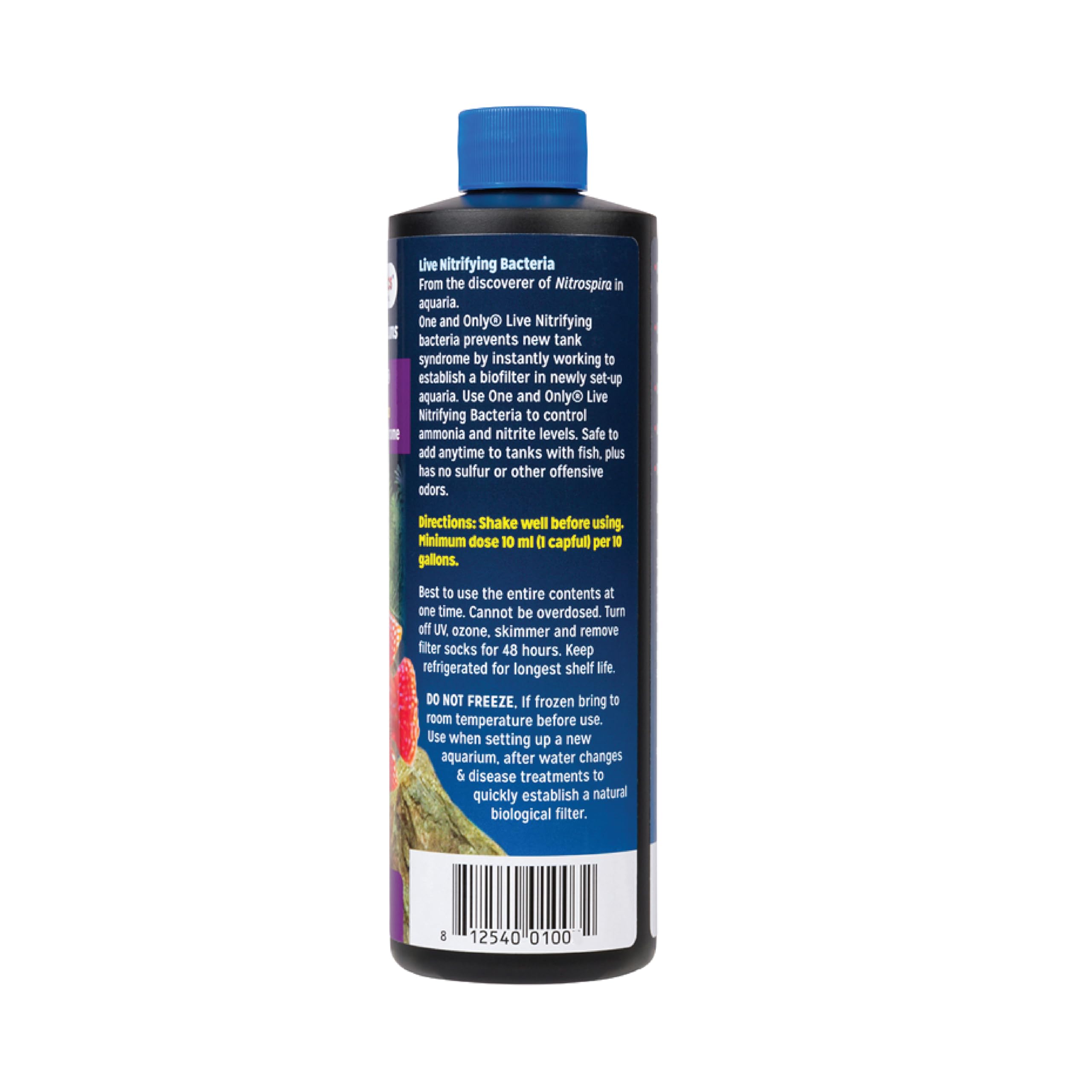 DrTim's Aquatics One & Only gros plan du liquide prêt à ensemencer pour démarrage rapide