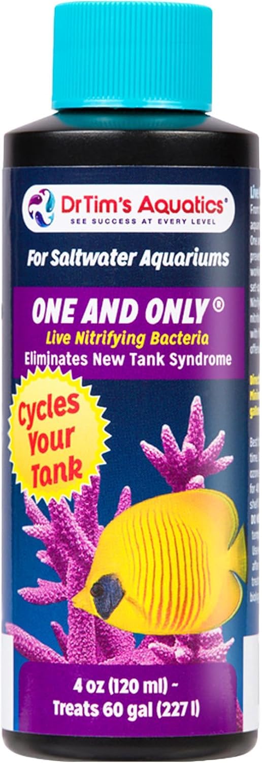 DrTim's Aquatics bouteilles One & Only montrant l'emballage prêt à l'emploi et la sécurité
