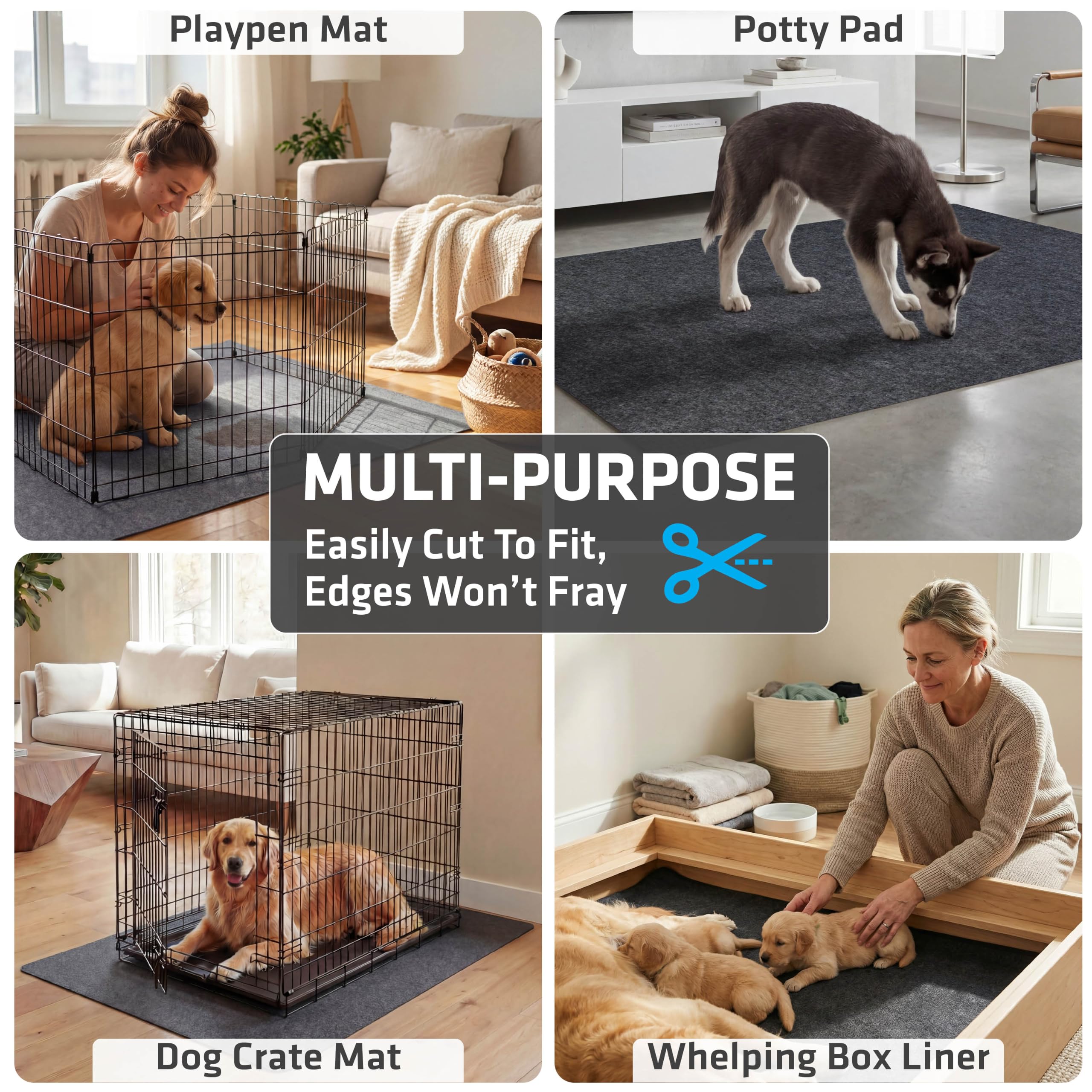 Drymate tapis découpé sur mesure s'adaptant à un parc spécifique