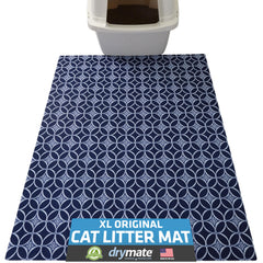 Tapis Drymate face avant indigo, couvre large surface pour moins de litière