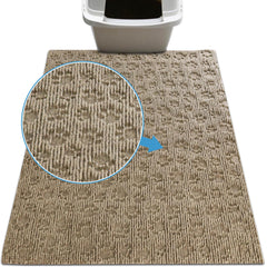Drymate tapis face avant tan montrant zone de protection large et attrape-litière