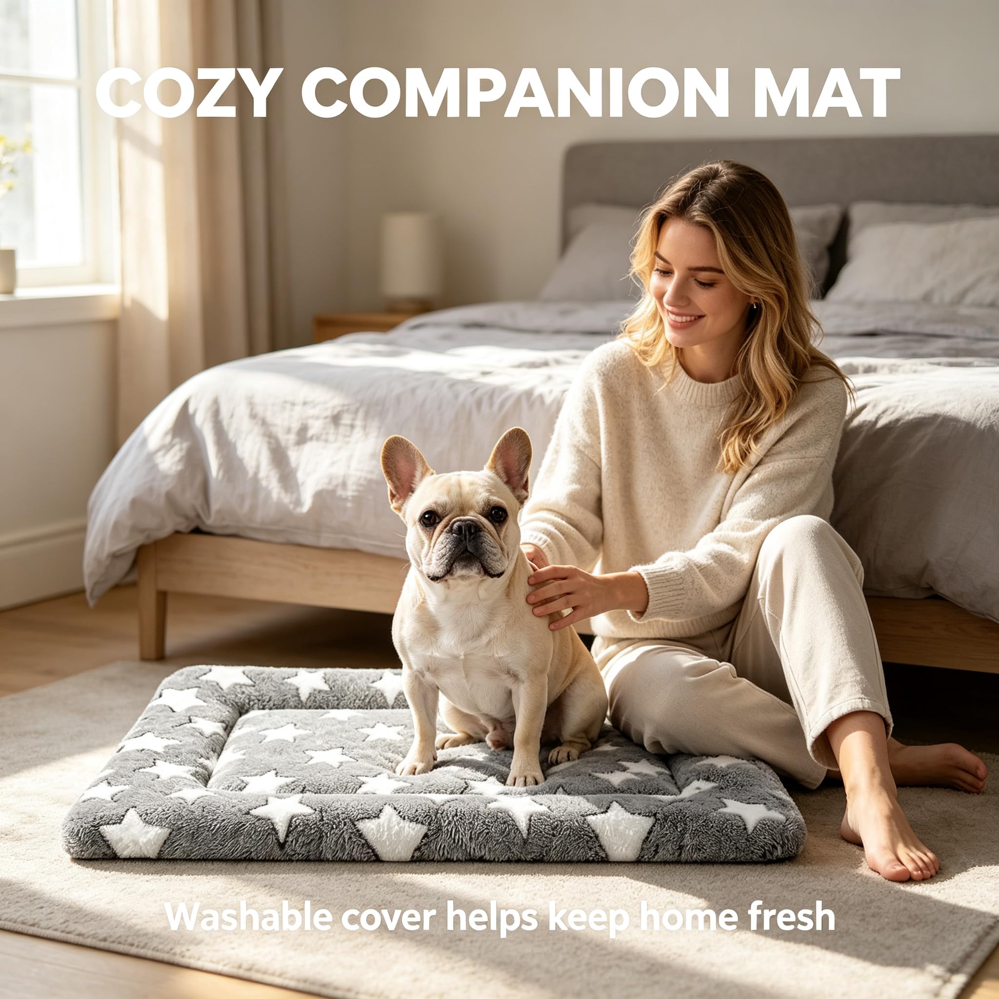 DTKIUSDKR tapis plié et portable facile à transporter pour déplacements avec l’animal