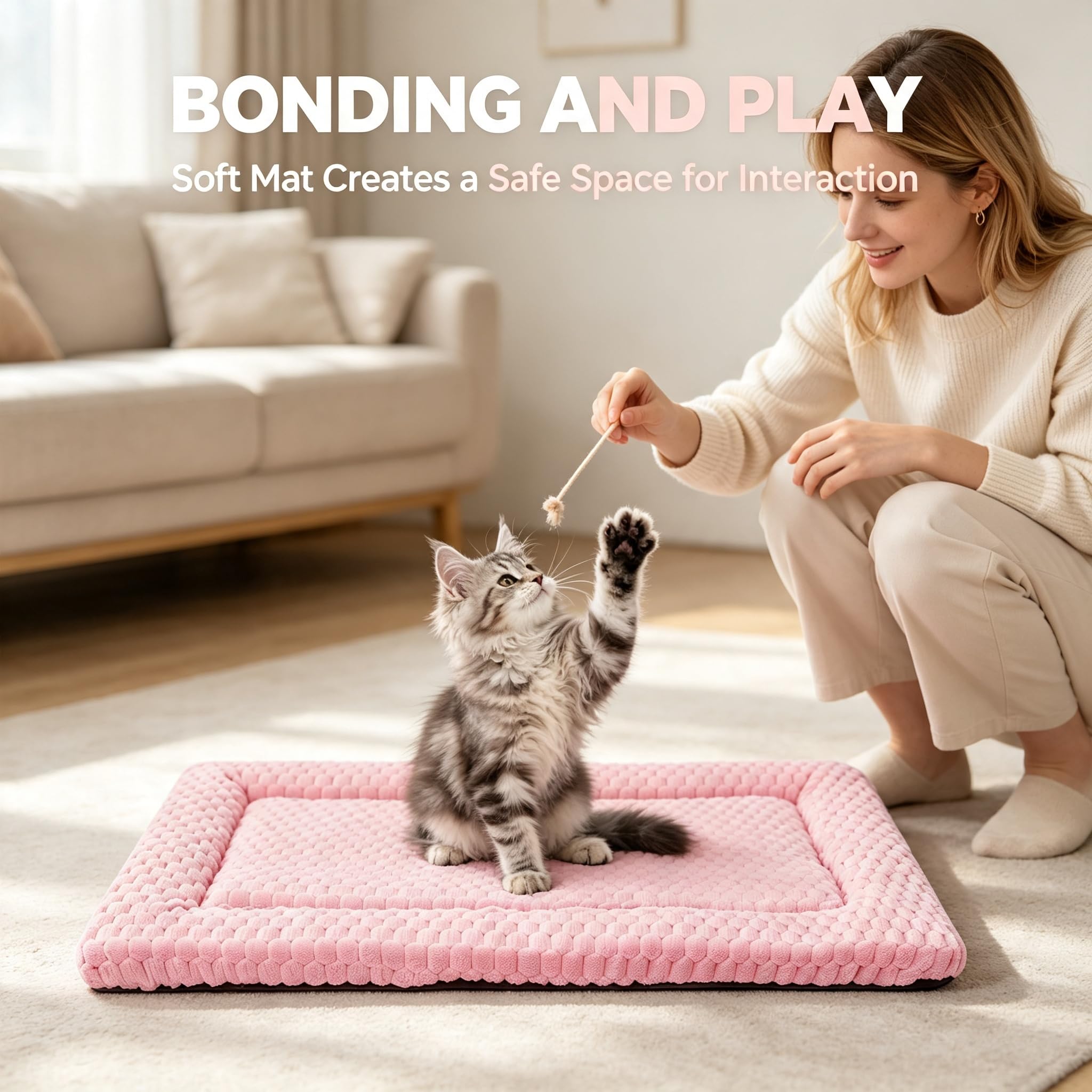 DTKIUSDKR tapis posé à côté d'une main pour scale adapté extra petit