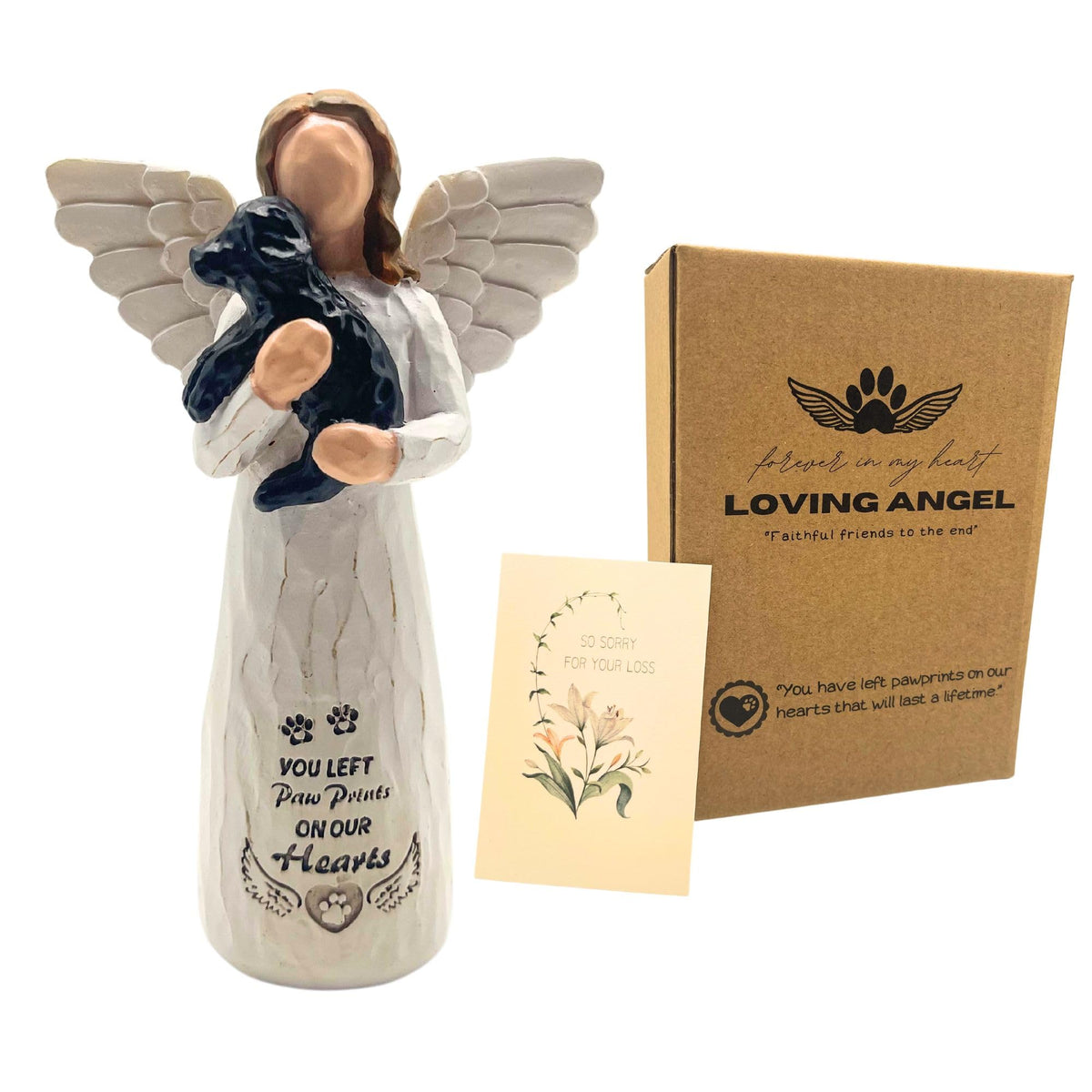DUDULOVY statuette ange avant vue détaillée pour souvenir apaisant
