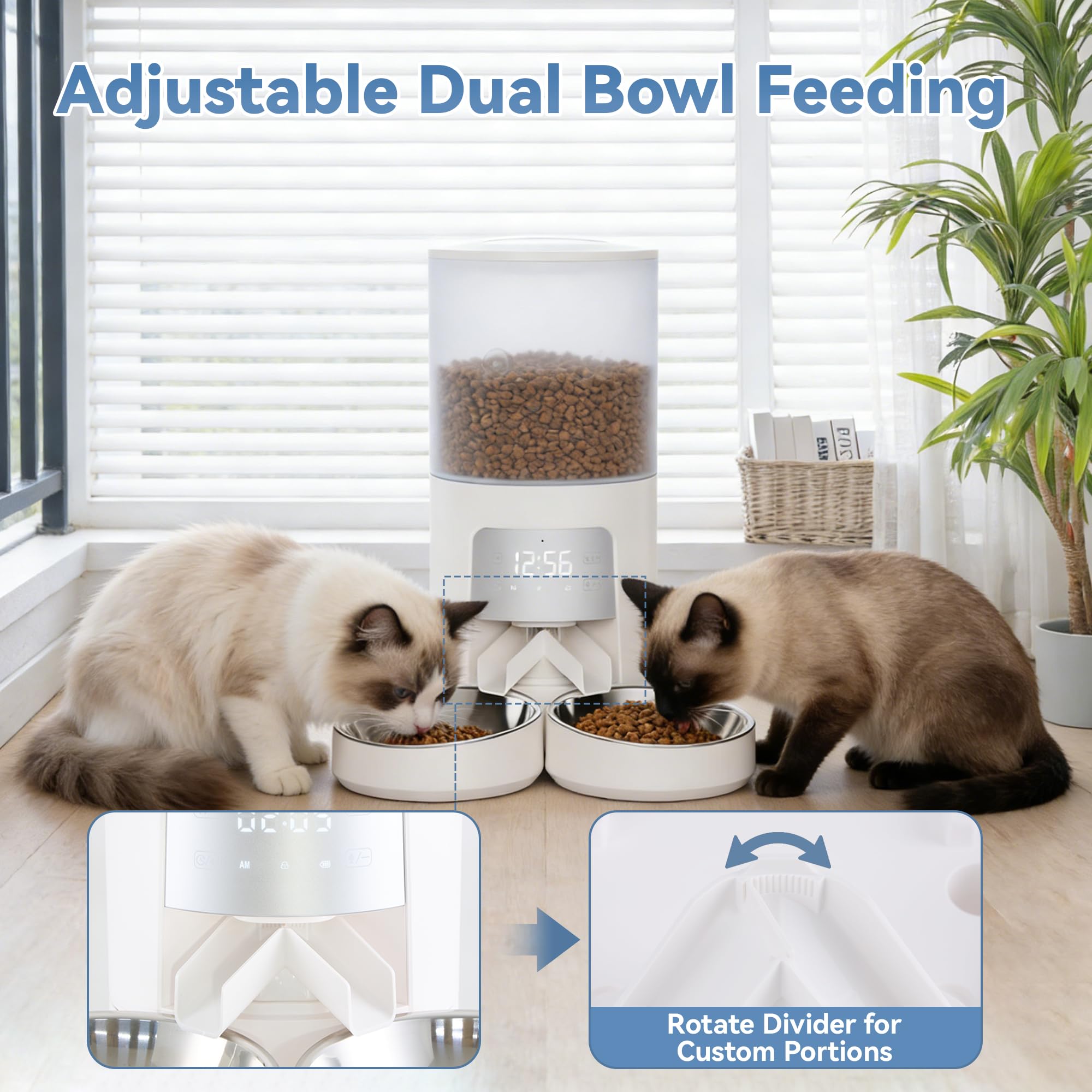 DUMOS réservoir 6L gardant croquettes sèches et fraîches plus longtemps