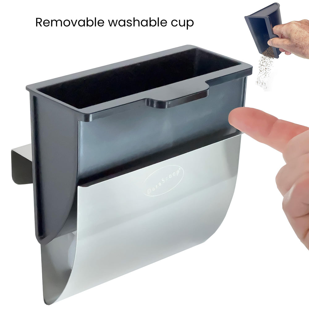 DuraScoop comparaison taille avec main pour visualiser échelle