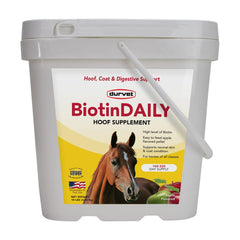 Durvet BIOTIN Daily gros plan des granulés montrant texture appétente pour acceptation