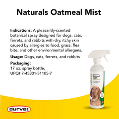Durvet spray appliqué sur chien pour soulager et rafraîchir