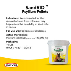 Durvet Sandrid en utilisation dans un bol, mélangeant pellets et eau pour activation