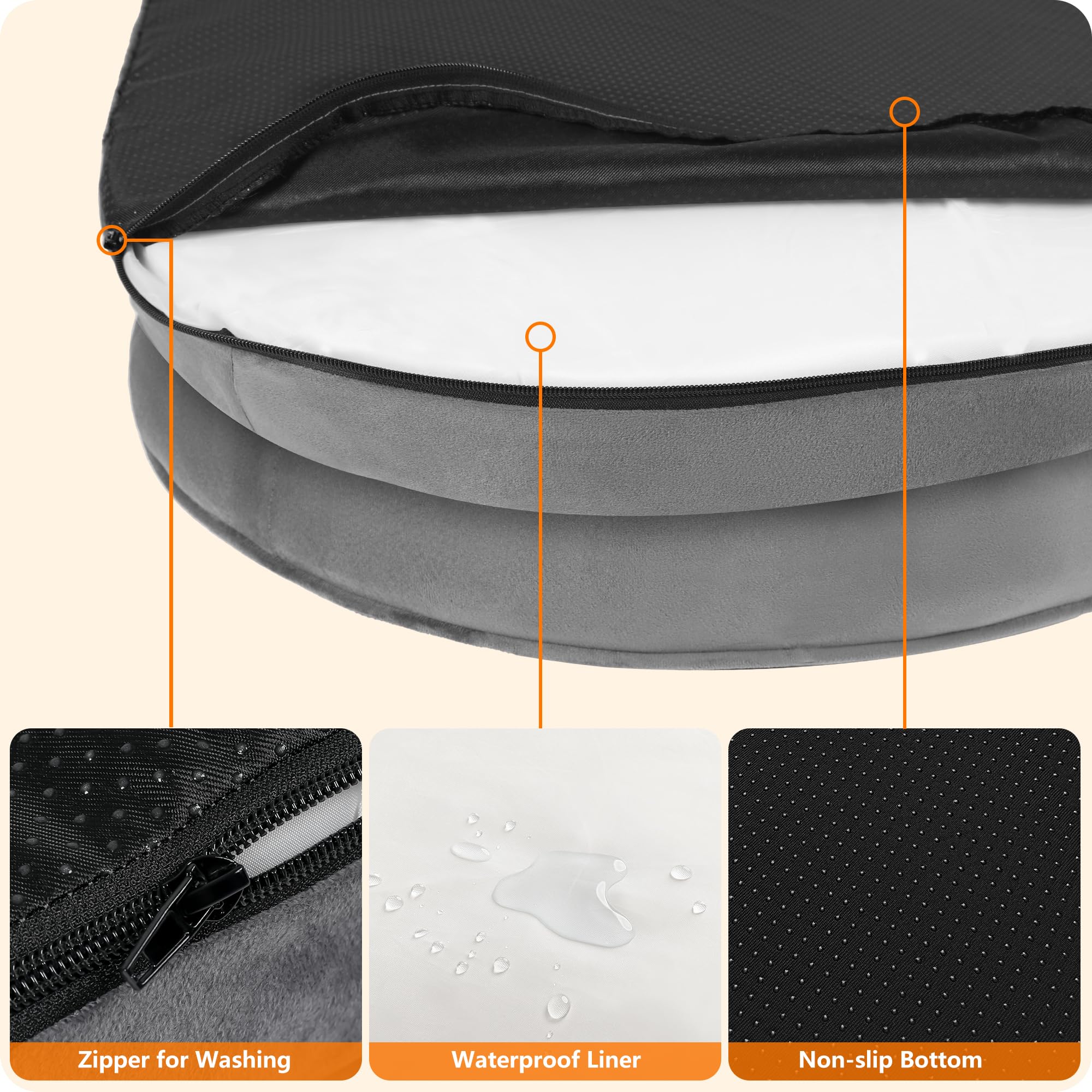 Dwanton bord rembourré illustrant appui ergonomique pour tête