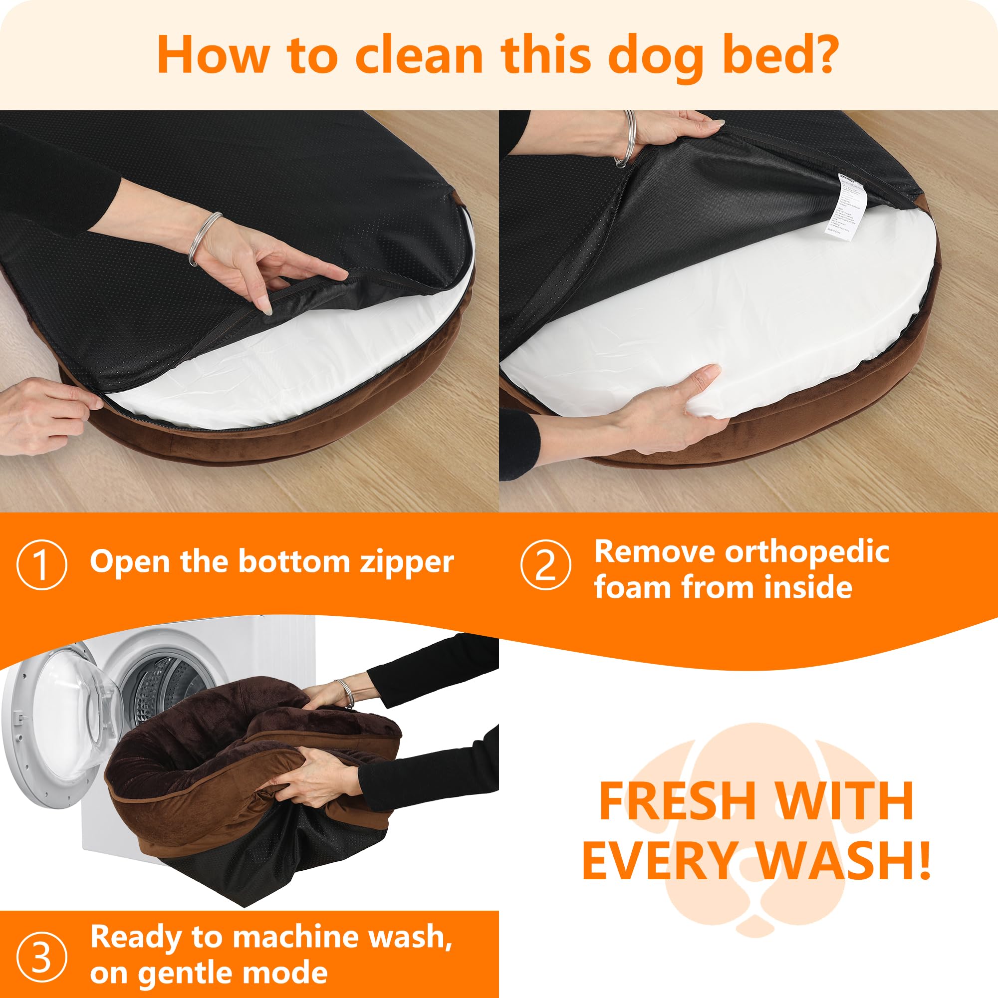Dwanton housse zippée amovible prête pour lavage en machine