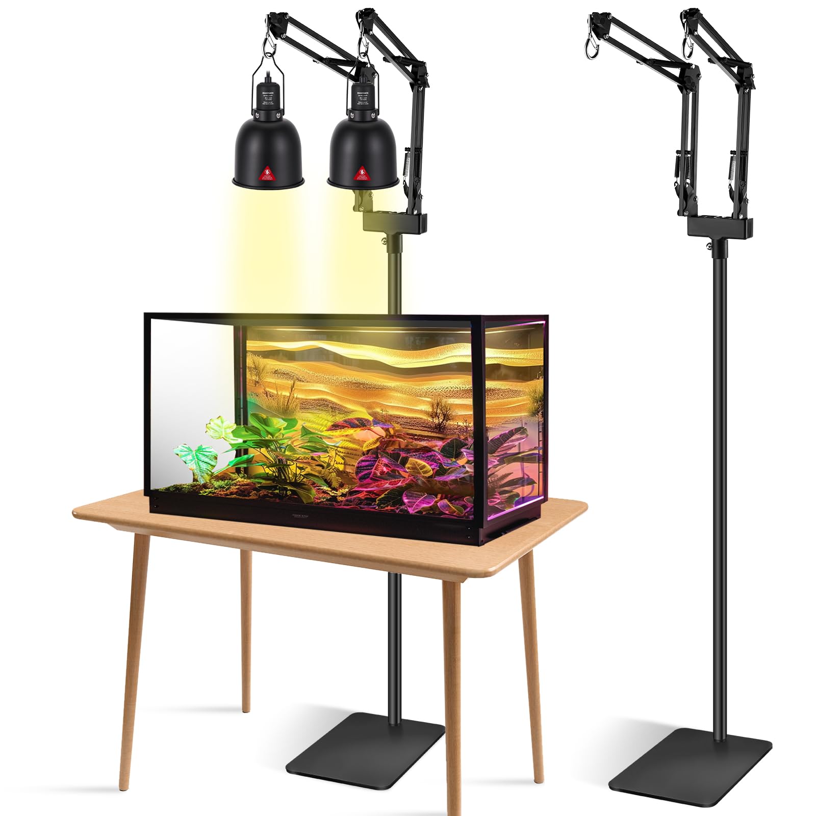 DXOPHIEX support lampe double vue avant montrant solidité et réglages