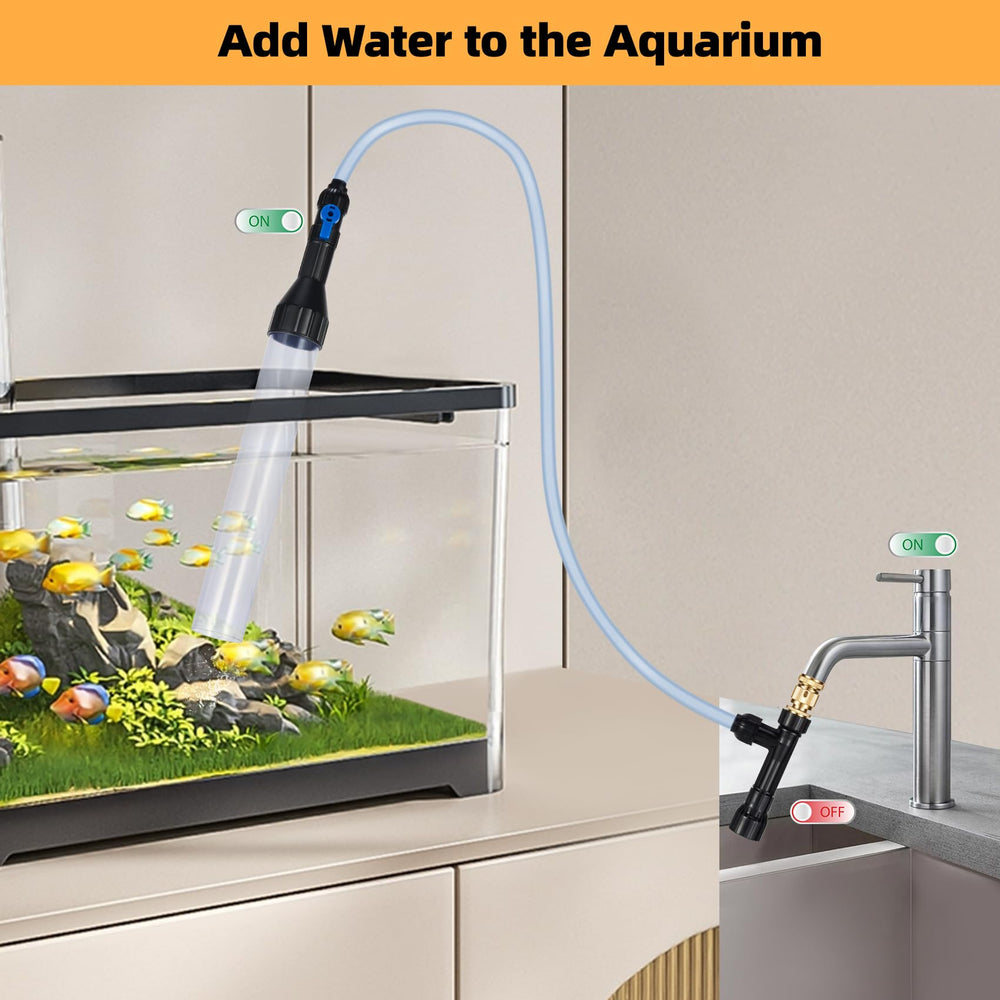 DXOPHIEX siphon utilisé dans un aquarium enlève débris et améliore clarté de l'eau