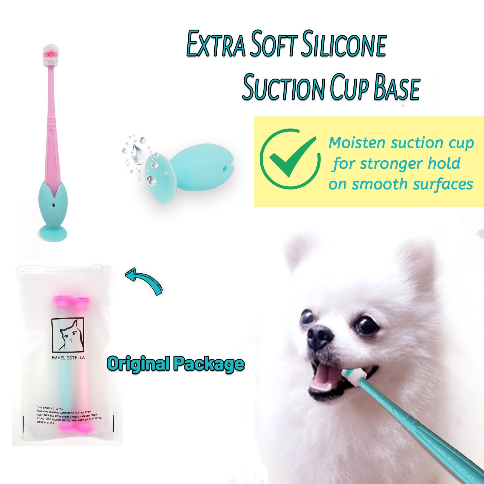 E.M&S.T gros plan des poils en silicone doux pour nettoyage délicat