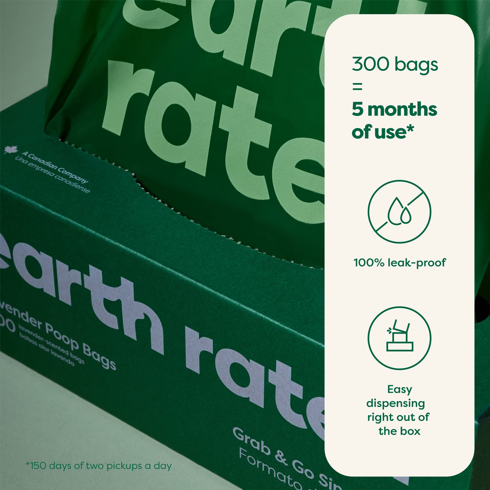 Earth Rated rouleau installé dans distributeur pour commodité