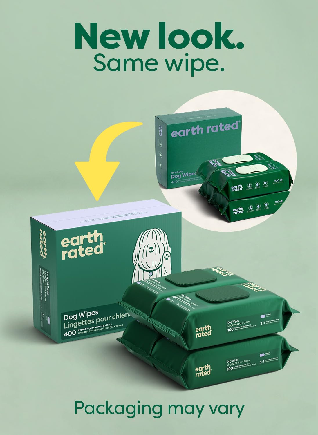 Earth Rated lingette pliée en gros plan, résistance et douceur visibles