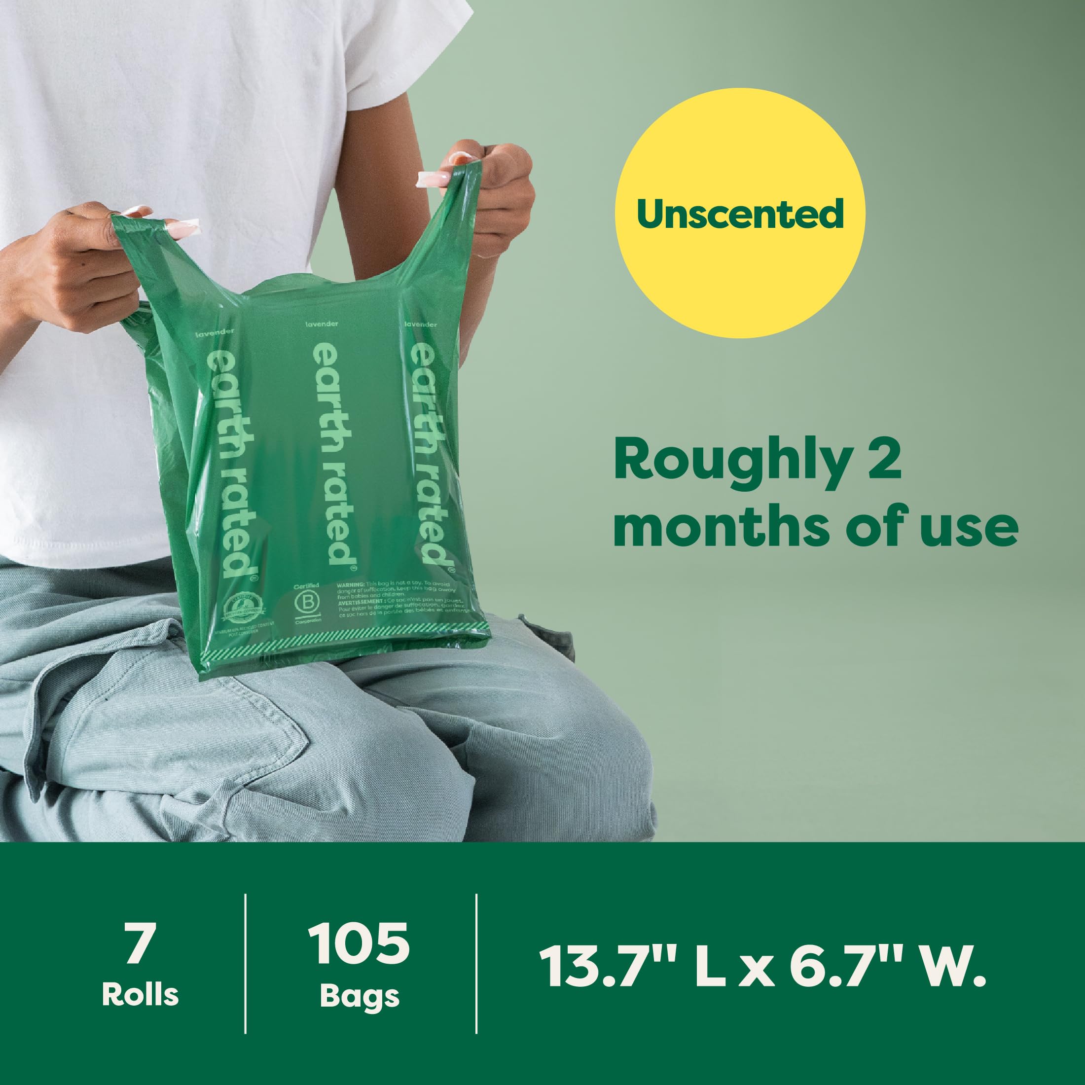 Earth Rated sac en action lors d'une promenade, rangement compact pratique