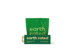 Earth Rated rouleau avant de l'emballage montrant 300 sacs, pratique et économique