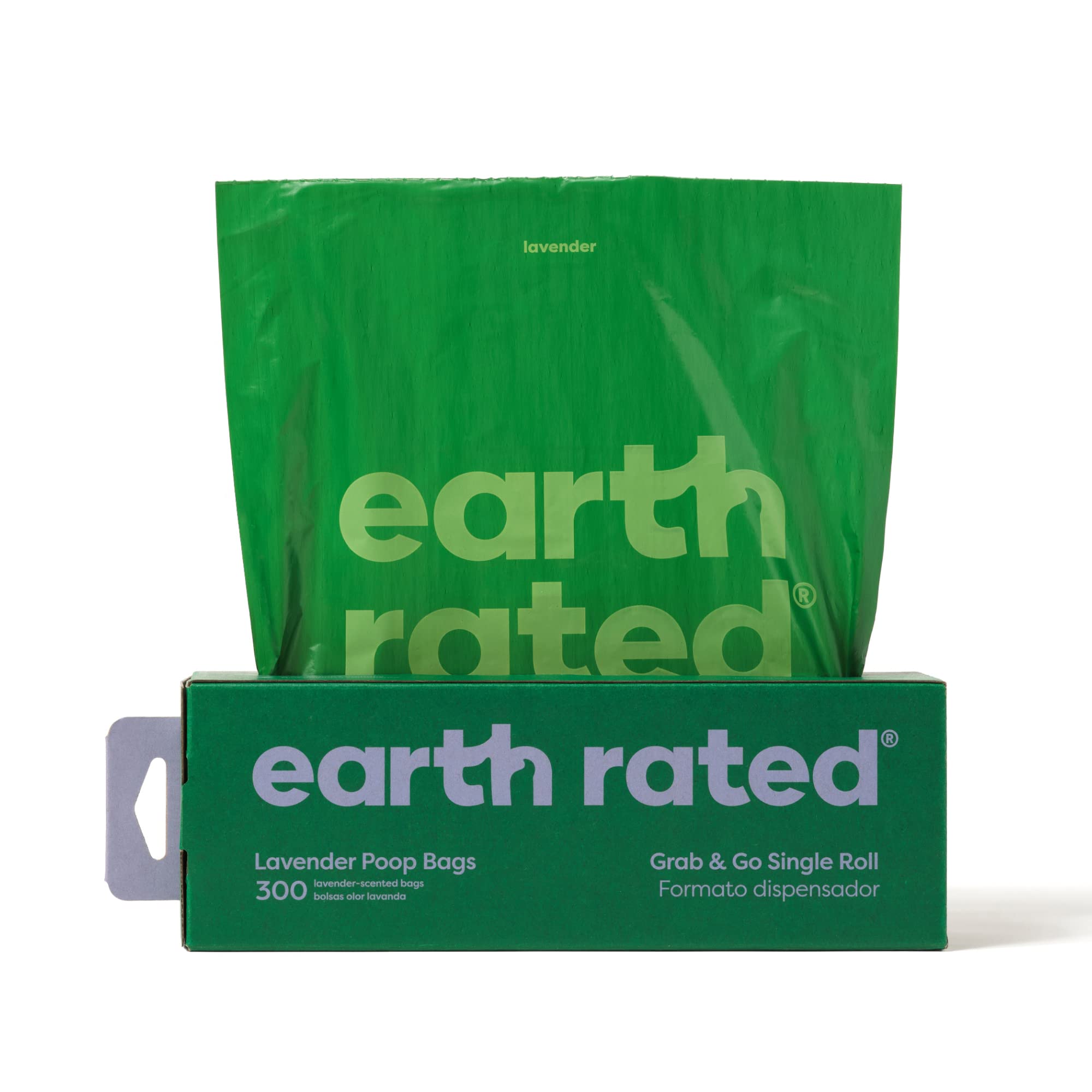 Earth Rated emballage frontal montrant 300 sacs et économie