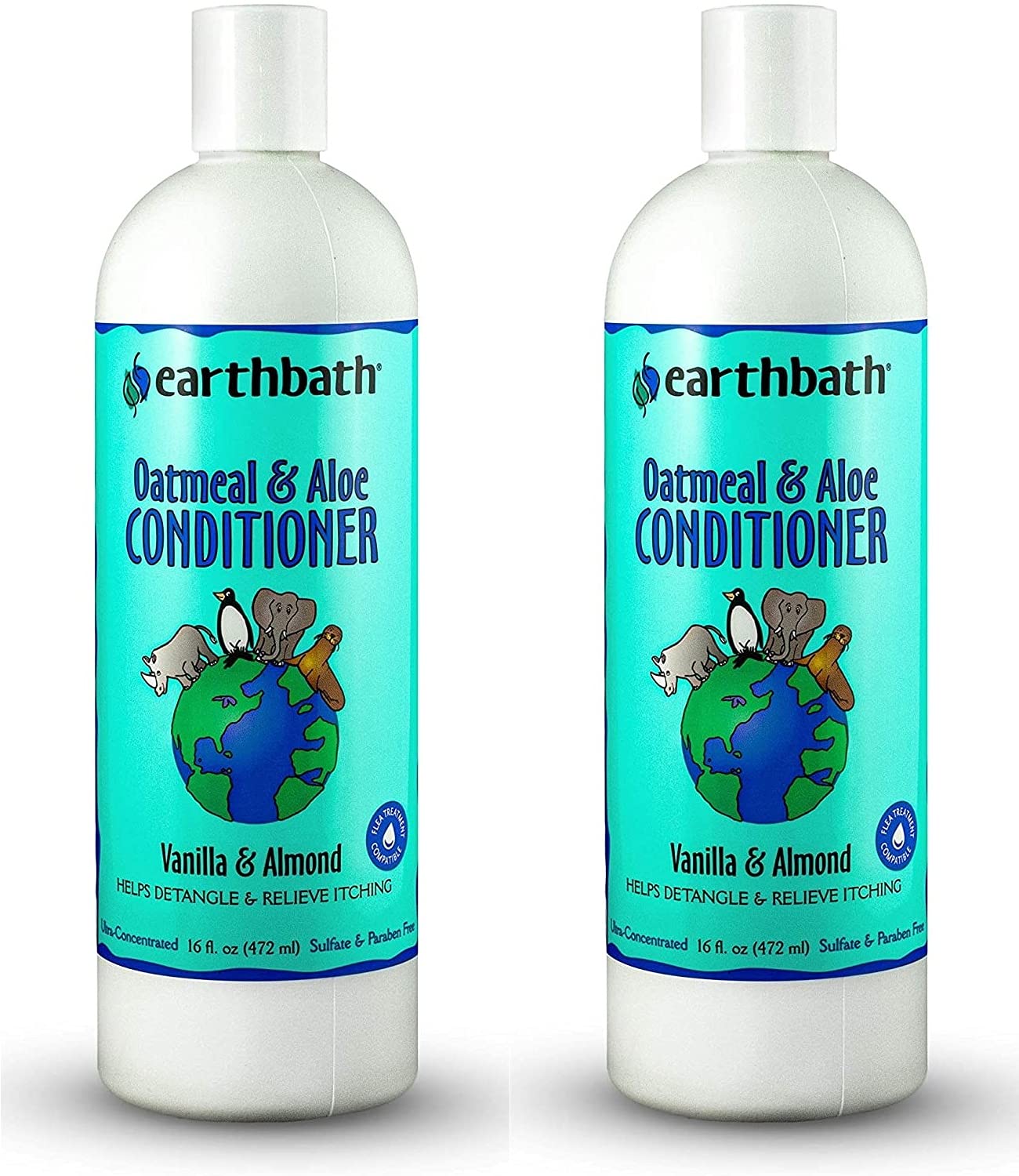 earthbath avant emballage 473 ml montrant flacon et bénéfice hydratation