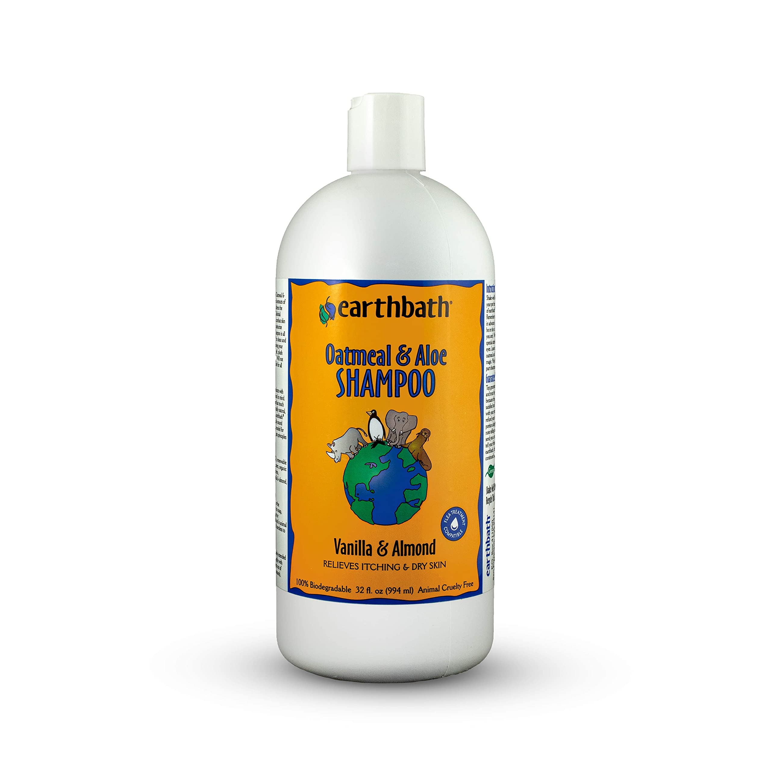 earthbath bouteille devant affichant 32 oz et soulagement démangeaisons