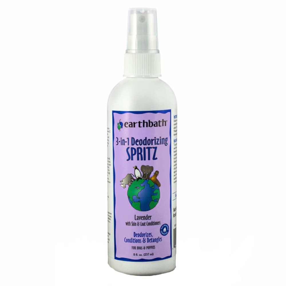 earthbath flacon avant lavande montrant l'emballage et parfum apaisant