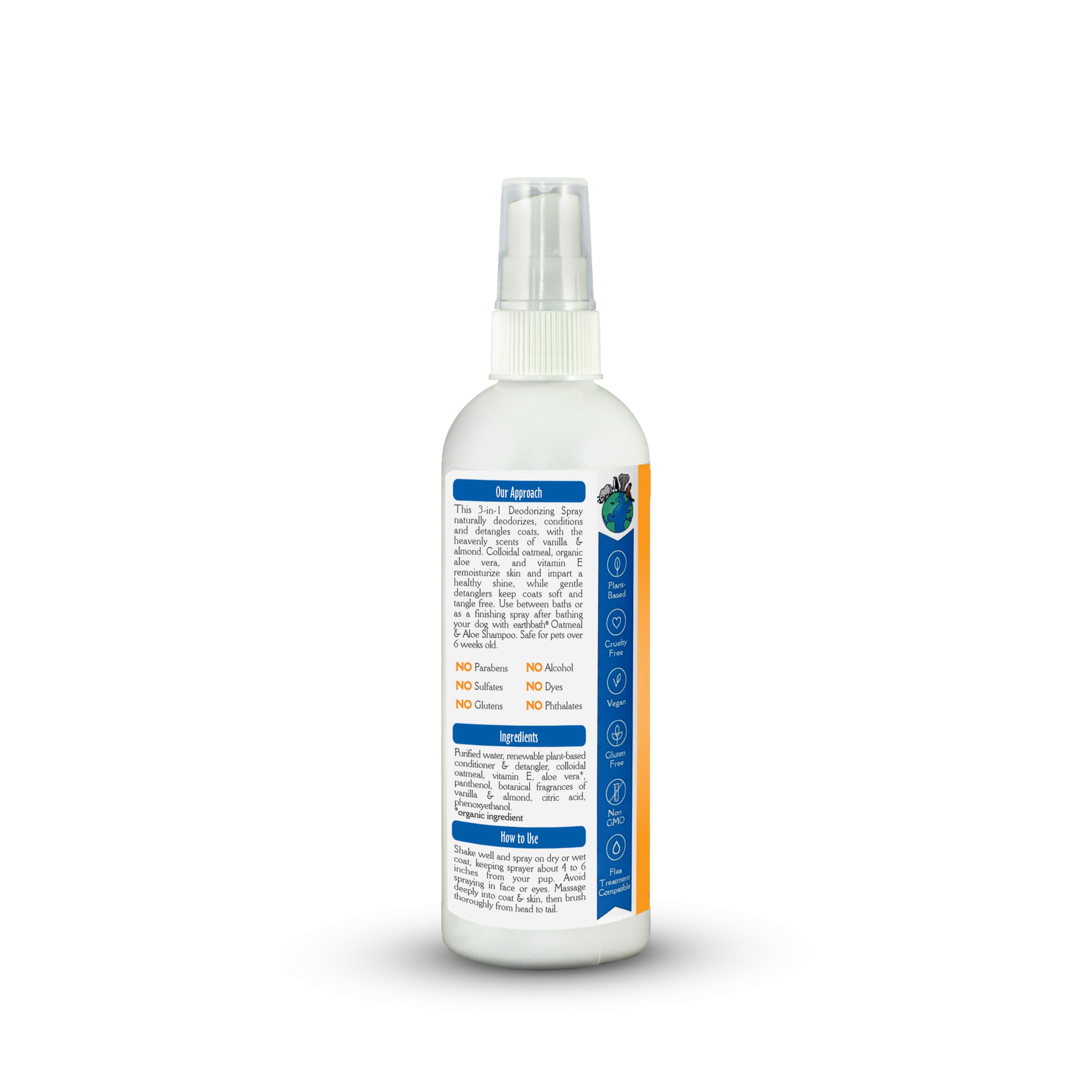 earthbath flacon en décor lifestyle évoquant parfum vanille et amande