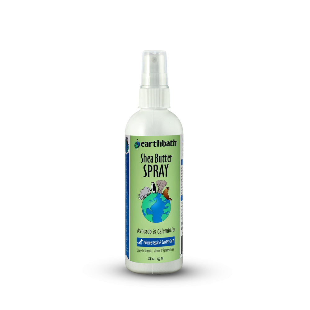 earthbath spray vue frontale du flacon montrant l’étiquette et le format 8 oz pour choix facile