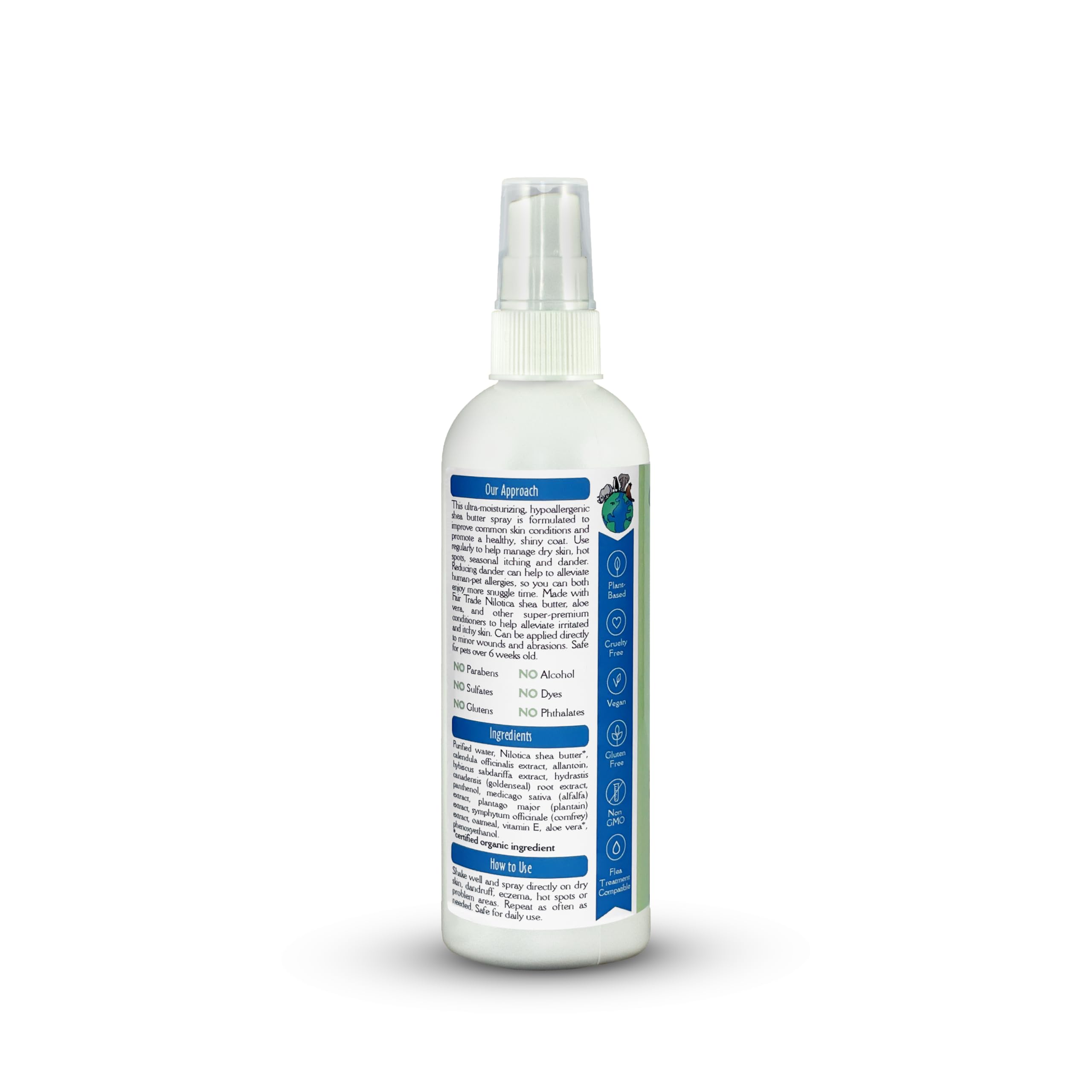 earthbath spray comparaison avant-après pelage montrant brillance et réduction visible des pellicules