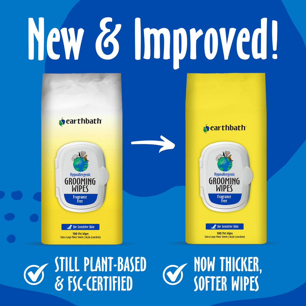 earthbath gros plan sur texture de la lingette pour nettoyage efficace