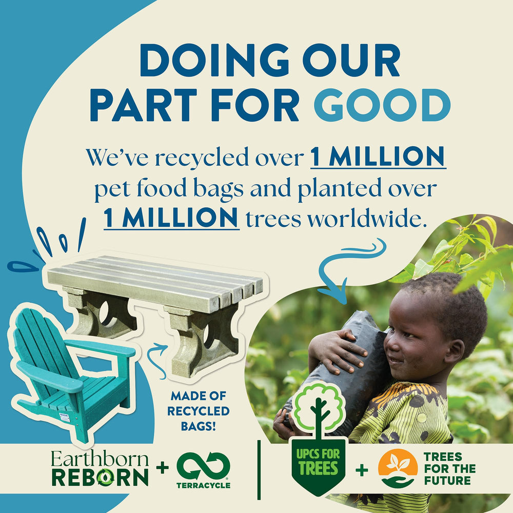 Earthborn Holistic emballage avec matériau recyclé soutien environnemental