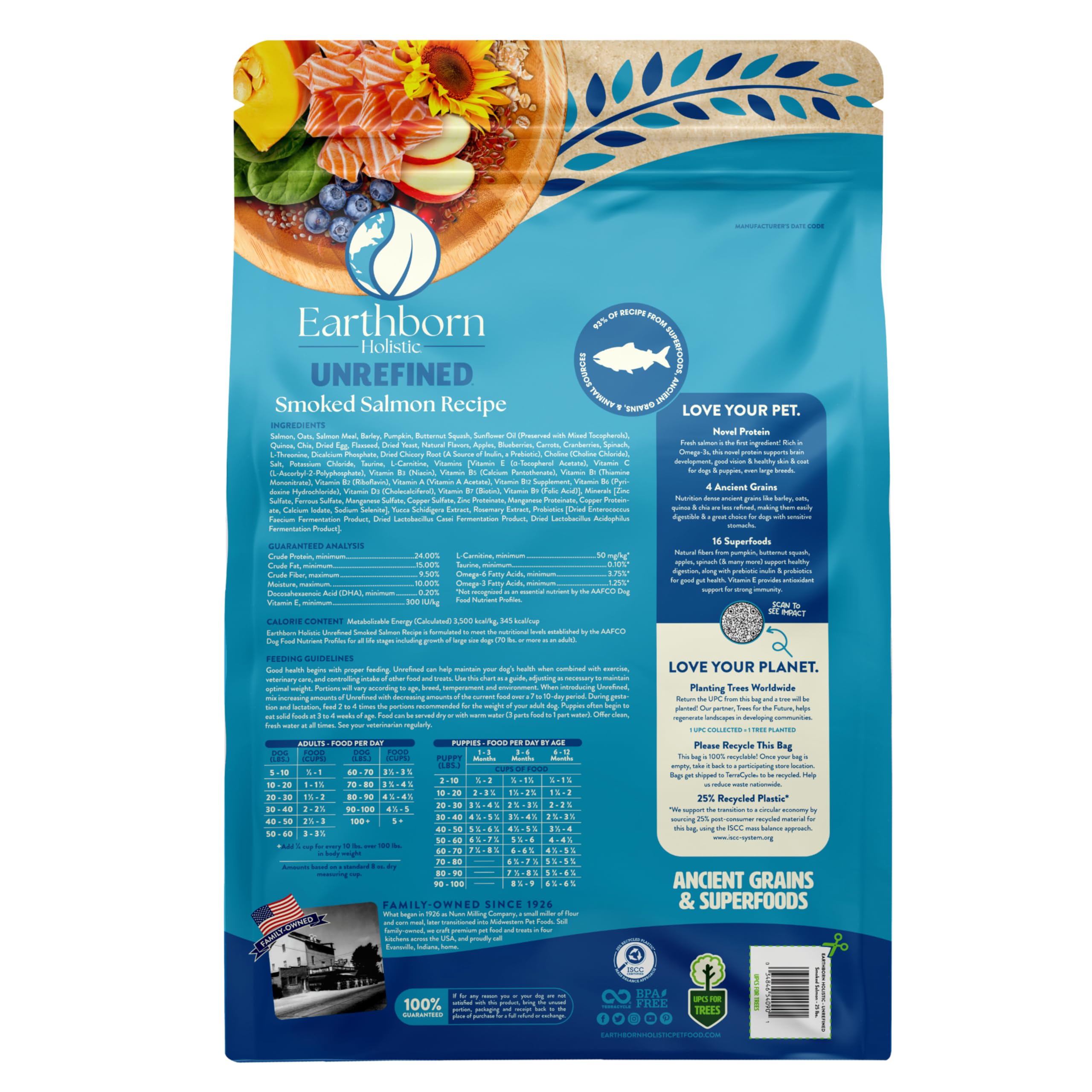 Earthborn Holistic saumon frais pour une protéine riche en oméga‑3