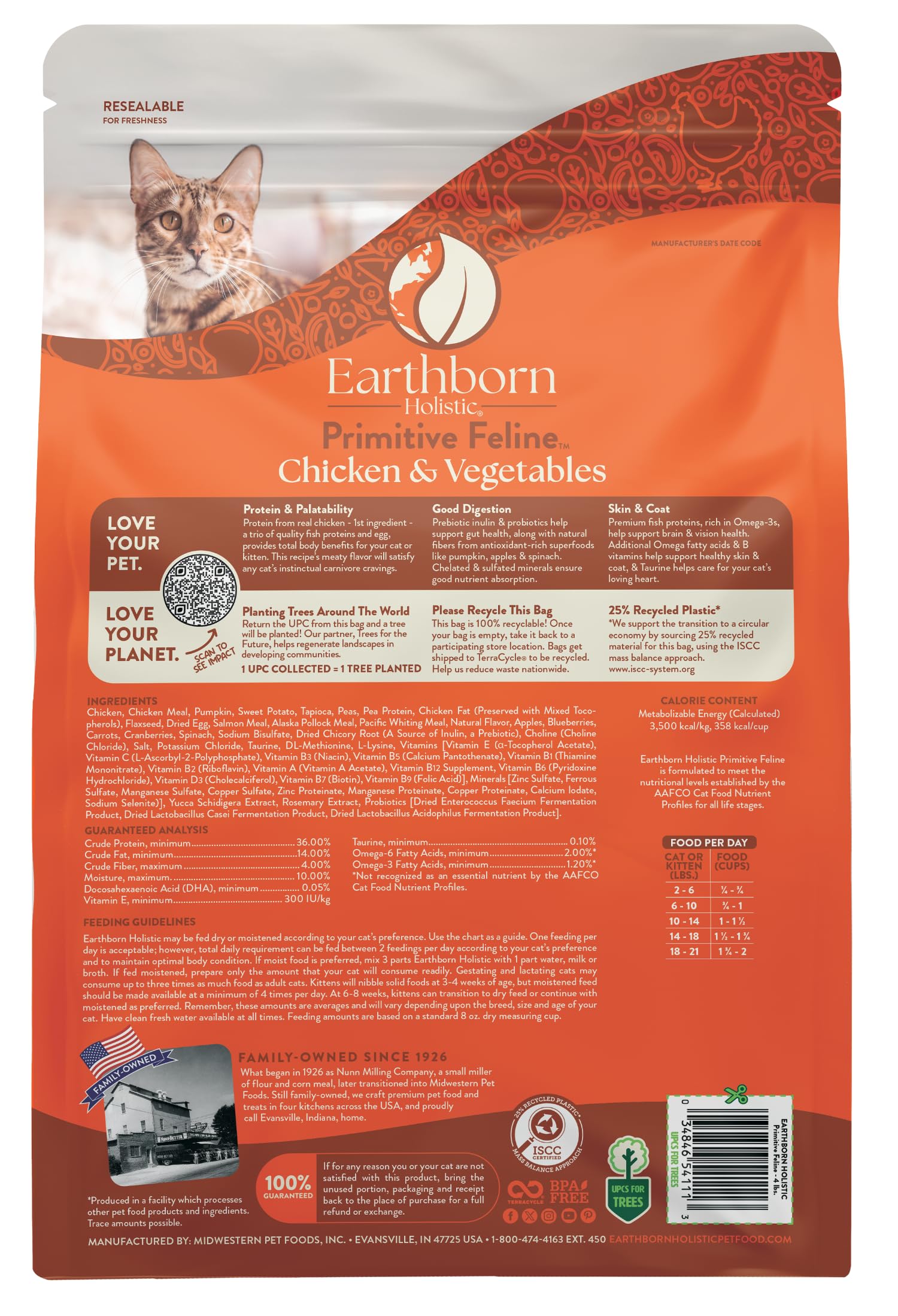 Earthborn Holistic bol rempli en usage quotidien pour alimentation saine