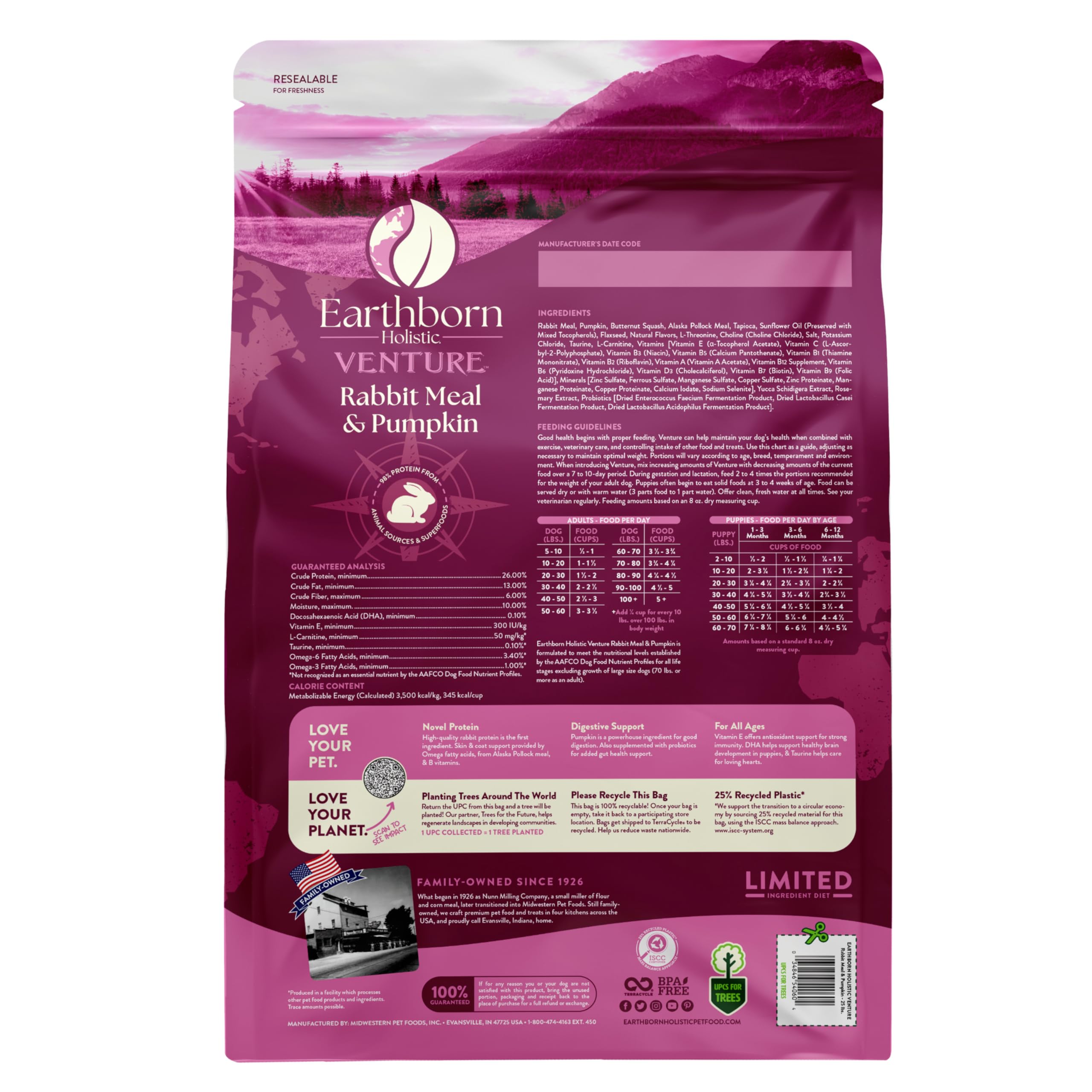 Earthborn Holistic texture de croquette coupée pour digestion facilitée