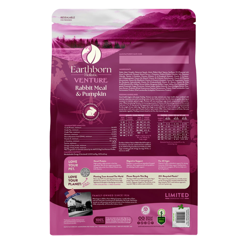Earthborn Holistic texture de croquette coupée pour digestion facilitée