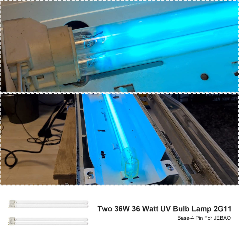 Earthtec lot de deux tubes UV 36W emballage protégé pour remplacement double