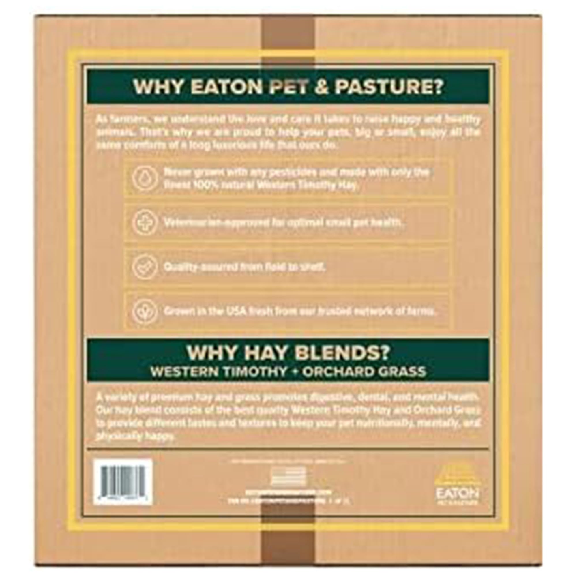 Eaton Pet and Pasture petit rongeur mangeant le foin, stimule comportement naturel
